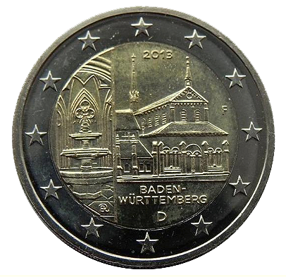 2 euros conmemorativa Estado de Baden-Württemberg, Monasterio de Maulbronn